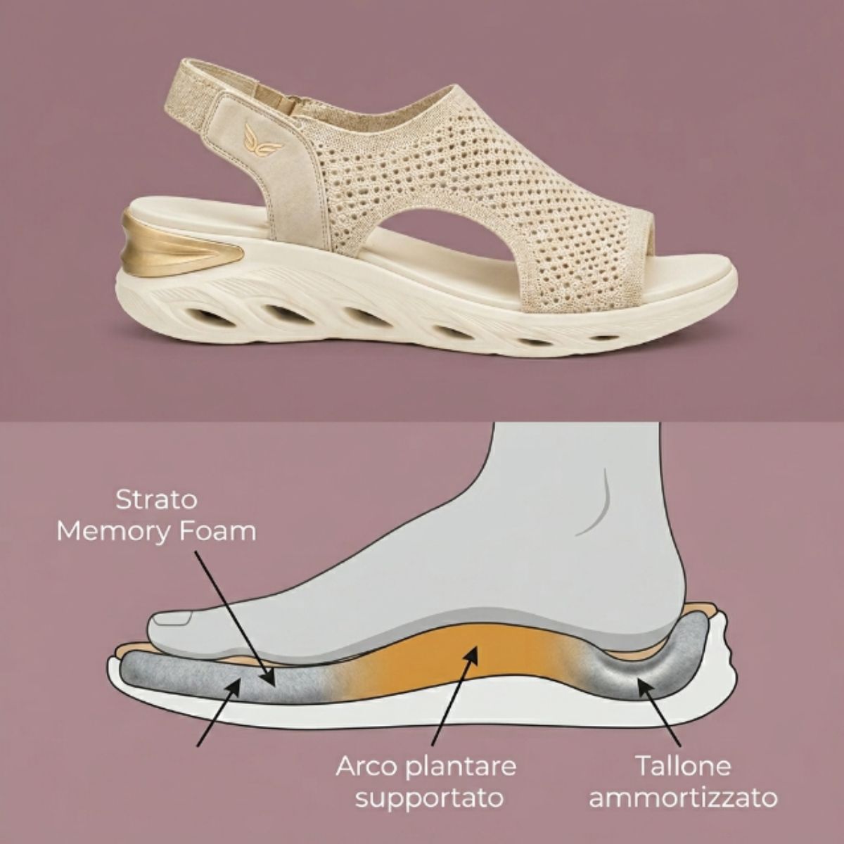 Soletta Memory Foam anatomica